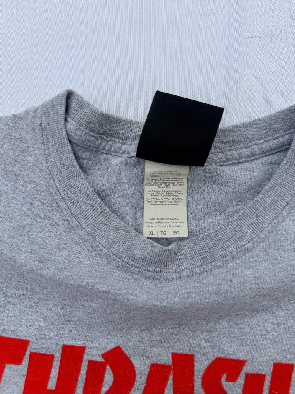 #67 Thrasher Gray Tee with Red Logo - Men's Skate T-Shirt-size(xl) - Picture 3 of 6